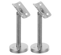 WHAMVOX 2 Pièces Lot de 2 Supports Muraux Fixes pour Main Courante Tubulaire en Acier Inoxydable 12 X 5 CM, Support de Barre D’Appui Robuste pour Rampe D’Escalier Intérieur et Extérieur,