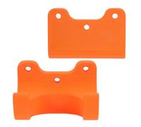 WHAMVOX 2 Pièces Lot de 2 Supports Muraux pour Outils de Garage Orange, Crochets Robustes pour Rangement D’Outils de Jardin et Garage, Système Mural Modulable pour Optimisation D’Espace et