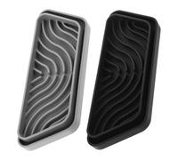 WHAMVOX 2 Pièces Lot de Plateaux Goutte à Goutte pour Distributeur Eau de Réfrigérateur Tapis Antidébordement Flexible et Personnalisable Accessoires pour Frigo Cuisine Bureau et Bar