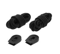 WHAMVOX 2 Pièces Paddle Board Foot Rope Elastic Leash with Anti-Slip Buckles Adjustable Surfboard Connector Strap for Sup Kayak and Water Sports