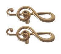 WHAMVOX 2 pièces Poignée Tiroir Vintage Laiton Bouton Meuble Design Note de Musique Poignée Meuble pour Commode Armoire Placard et Chevet Décor Artistique