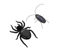 WHAMVOX 2 pièces Solaire Éducatif Araignée et Cafard Vibrants pour Garçon Fille Jeu Électrique et Ludique Stimulation Sensorielle et Apprentissage de Énergie Solaire Cadeau Original pour