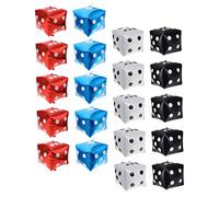 WHAMVOX 20 pièces Ballons Dés Aluminium Multicolores Rouge Bleu Blanc Noir pour Fête Thème Jeux