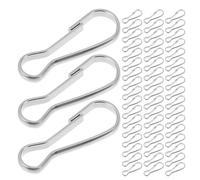 WHAMVOX 200 Pièces Lot de Crochets à Clip Acier Inoxydable Mousquetons Robustes pour Porte-clés Attaches Drapeaux et Bricolage Fermoirs Métalliques Résistants pour Lanières et Chaînes Clés