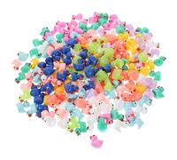 WHAMVOX 200 pièces Mini Figurines Canard Résine Colorées Décoration Jardin Intérieur Cadeau Original pour Amoureux Nature