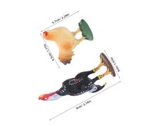 WHAMVOX 2pièces Figurines Animaux Ferme Simulation De Poulet Statue Réaliste De Coq Poule Décoration De Gâteau Jouet pour Jardin Féérique Accessoires De Micro-Paysage