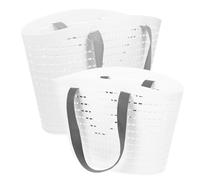 WHAMVOX 2pièces Lot De Paniers à Linge Réutilisables Et Portables Pour Ranger Vêtements Et Autres Objets Avec Conception Creuse Pour Aération