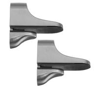 WHAMVOX 2pièces Support Étagère Murale Réglable Nickel Brossé Équerre Robuste pour Étagères Verre et Bois Fixation Murale Stable pour Salle de Bain et Salon