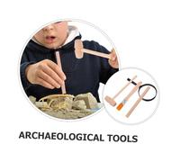 WHAMVOX 3 Ensembles Kit de Fouille Éducatif Garçon Fille Outils Sûrs Marteau Burin Pinceau Loupe Archéologie Garçon Fille Activités Créatives