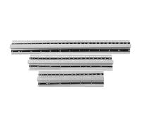 WHAMVOX 3 Pièces Règles Aluminium avec Poignée Surélevée, 15cm 20cm 30cm, Règles Droites Multi-usages Précises avec Prise Confortable pour Étudiants et Bricoleurs