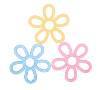 WHAMVOX 3 Pièces Renforceur de Doigts Silicone Exerciseur à Niveaux de Résistance Forme de Fleur Portable et Confortable pour Musiciens Dactylographes et Rééducation