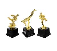 WHAMVOX 3 Pièces Trophée de Chèvre, Coupe Trophée du Vainqueur, Plastique Or, Forme Coup Latéral Actif, Facile à Nettoyer, pour Décorations de Fête et Compétitions