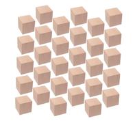 WHAMVOX 30 pièces Lot de Cubes Bois pour Garçon Fille Éducatif Bois Naturel DIY Mathématiques Construction Créative