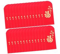 WHAMVOX 30 Pièces Packets with Fu Character Spring Festival Lunar Year Money Envelopes for Chinese Year Party Festive Envelopes for Family Gatherings and Friend Visits