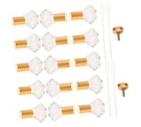 WHAMVOX 36 Pièces Flacon à Bille Étoile 8ml en Verre Métal, Bouchon Or