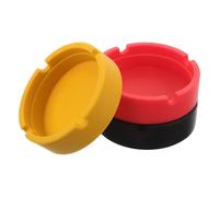 WHAMVOX 3pièces Cendrier Rond en Silicone Incassable Petit Récipient pour Voiture Salon Maison Bureau Intérieur et Extérieur