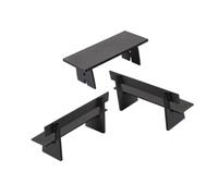 WHAMVOX 3pièces Mini-mobilier Ensemble Table et Chaises pour Maison de Poupée Mini-bancs Décorations de Jardin et Féérique Accessoires Maison Miniature