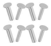 WHAMVOX 4 Paires de Rivets en Acier Inoxydable 14 MM pour Fixation de Manches de Couteau en Bois Kit de Goujons Métalliques pour Bricolage et Remplacement Rivets Solides pour
