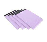 WHAMVOX 4 Pièces Bloc-notes de Poche A5, Papier Ligné pour Bureau | Format Pourpre Pratique, Feuilles Détachables Faciles à Déchirer, Réunions, Tâches Quotidiennes, Projets et Maison