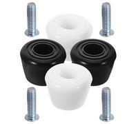 WHAMVOX 4 Pièces Embouts de Frein pour Patins à roulettes Quad, 4 Pièces en Caoutchouc Résistant, Butées Rondes Stables 4 Vis, Frein Arrière pour Patinage en Extérieur et Intérieur