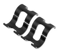 WHAMVOX 4 Pièces Entretoise de Guidon Vélo en Alliage D’Aluminium Noir | Surface Anodisée, Bords Lisses, Grip Renforcé, pour Cadre et Potence de Vélo