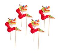WHAMVOX 4 Pièces Guirlande de Dragon Papier pour Nouvel an Chinois Grandes Décorations Artisanales Ludiques pour Fête et Accessoires Photo Kit DIY pour Garçon Fille