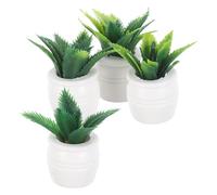 WHAMVOX 4 Pièces Scale Dollhouse Accessories Tiny Artificial Tree Figurines for DIY Crafts and Home Decoration