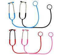 WHAMVOX 4 Pièces Stéthoscope Garçon Fille pour Jeu de Rôle Médecin Infirmier Halloween Accessoire et Réaliste pour Garçons Filles Jeu Créatif et Ludique