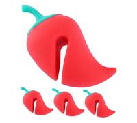 WHAMVOX 4 pièces Support Lève-couvercle Silicone Antidébordement Résistant Chaleur Lot Clips Rehausseurs pour Casseroles Soupes et Porridge Accessoire Cuisine Compact et Polyvalent