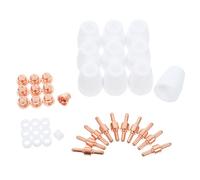WHAMVOX 40 pièces Kit Consommables Coupe Plasma Nozzle Electrode pour Machine Découpeur Métal Industriel
