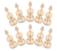WHAMVOX 50 Pièces Découpes de Violon en Bois Soi-même, Pendentif en Bois Naturel Double Face, Léger et Facile à Transporter pour Décoration DIY et Présents de Festival