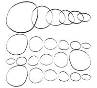 WHAMVOX 50pcs Courroie Platine Cassette en Caoutchouc Noir Flexible Plus de Force de Rupture pour Entretien Lecteur Cassette et Enregistreur