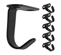 WHAMVOX 6 Ensembles Lot de Crochets de Plafond Robustes à Visser pour Cuisine Salle de Bain Garage Supports Lourds pour Serviettes Vêtements et Plantes Accessoires Noirs pour Organisation