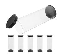 WHAMVOX 6 Pièces Boîte de Rangement pour Balles de Golf, Vitrine pour Balles de Golf, Tube Cylindrique Transparent en PVC, Fermeture Sécurisée, Protection Les Dommages, pour Golfeurs,
