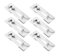 WHAMVOX 6 Pièces Charnière Alligator Longue, Connecteur Meuble en Acier | Dents Doubles de Précision, Surface Phosphatée, pour Cadres de Canapés D’angle, Ateliers et Espaces Actifs