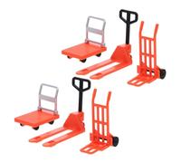 WHAMVOX 6 pièces Jouets Miniatures de Construction Orange avec Barricades et Outils Routiers pour Apprentissage Traffic et Jeu Éducatif Garçon Fille