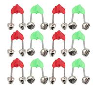 WHAMVOX 60 Pièces Sonnette D'alarme de Touche pour Canne à Pêche Détecteur de Touche à Double Cloche ABS et Métal Clip-on Léger de Mer Pêche de Nuit