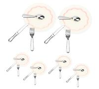 WHAMVOX 6ensembles Mini Accessoires De Maison Miniature De Vaisselle Miniature avec Couverts Colorés pour Décoration De Maison De Poupée