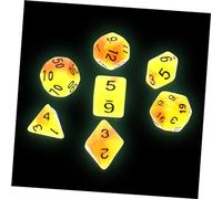 WHAMVOX 7pièces Dés à Jouer Lumineux à Deux Dés Polyédriques pour Jeux De Société Accessoires De Fête