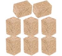 WHAMVOX 8 Mini Meules de Foin Artificielles Carrées 2x2x3 Cm en Paille Simulée, Décor Miniature pour Maison de Poupée, Accessoires Photo pour Scènes de Ferme et Décoration Artisanale