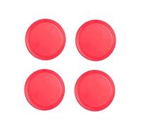 WHAMVOX 8 Pièces Palets Air Hockey Rouge Remplacement Accessoires pour Tables de Jeu Manche Ergonomique Poussoirs Ice Hockey