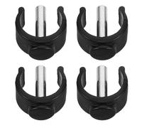 WHAMVOX Accessoires pour bâtons de randonnée, clips à goupille C shape en ABS et métal 4 pièces, compatibles avec béquilles et cannes pour marcheurs recherchant un maintien stable en