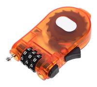 WHAMVOX Antivol de Vélo à Code Compact et Léger Câble en Acier Rétractable Transparent Orange Serrure de Sécurité Multifonction pour Vtt Snowboard Ski et Équipements Sportifs en Plein