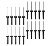 WHAMVOX Assortiment 30 Rivets Aveugles Aluminium à Trois Volets Noirs pour Kayak et Bateau, Fixations Étanches Solide pour Accessoires Nautiques, Kit Rivetage pour Réparation