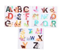 WHAMVOX Autocollants Alphabet Pour Léducation Précoce 26 Pièces Eva Alphabet Sticker Mural Y Autocollants Animaux De Dessin Animé Pour Garçons Et Filles