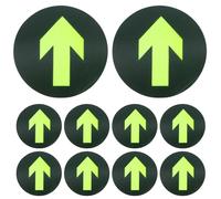 WHAMVOX Autocollants de Sécurité Fluorescents PVC 10pcs Flèches Directionnelles Vertes pour Panneau de Sécurité Autocollant et Sortie de Sécurité en Centres Commerciaux