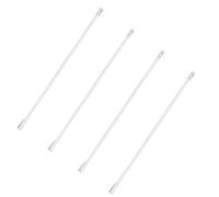 WHAMVOX Baguette à Rideaux en Plastique Blanc pour Remplacement Commande à Baguette pour Stores Verticaux, Facile à Assortir, pour Camping et Usage Domestique, Lot de 4 Pièces