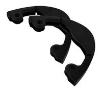 WHAMVOX Bande de Protection Anti-Collision pour Snowboard et Skateboard Paire de 2 Protections Amortissantes Noires en Plastique Solide Tubes en Caoutchouc Souple Accessoires de