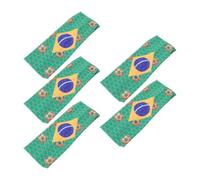 WHAMVOX Bandeau Cheveux Coupe du Monde 5pcs, Accessoire Sport Élastique en Polyester, Confortable pour Yoga et Gym, pour Garçons et Garçon et Filles