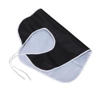 WHAMVOX Bavoir Adulte Imperméable Noir en Tissu Réutilisable avec Récupérateur de Miettes, pour Repas à Domicile Établissement de Soins, Adapté aux Personnes Âgées Fauteuil
